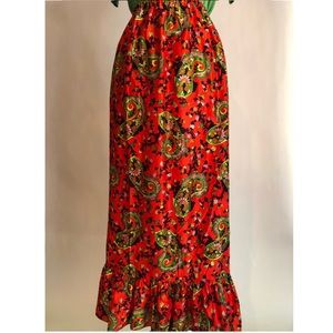 OOAK Vintage Brushed Polyester Maxi Skirt